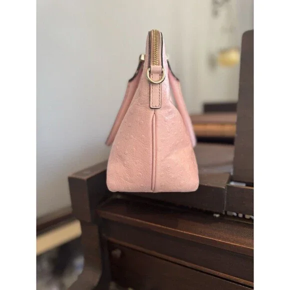 Kate Spade Ostrich Pink Pebble Leather Handbag and Kate Spade Chain Belt - Picture 3 of 12